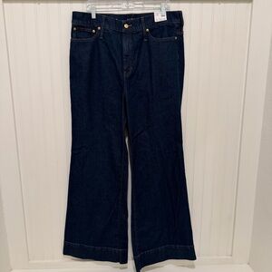 J. Crew Dark Blue Flare & Wide Leg Jeans